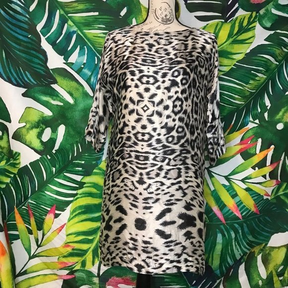 GUC $55 Zara Women's Small Animal Print Silky Lined Party Special Event Dress - Picture 1 of 12